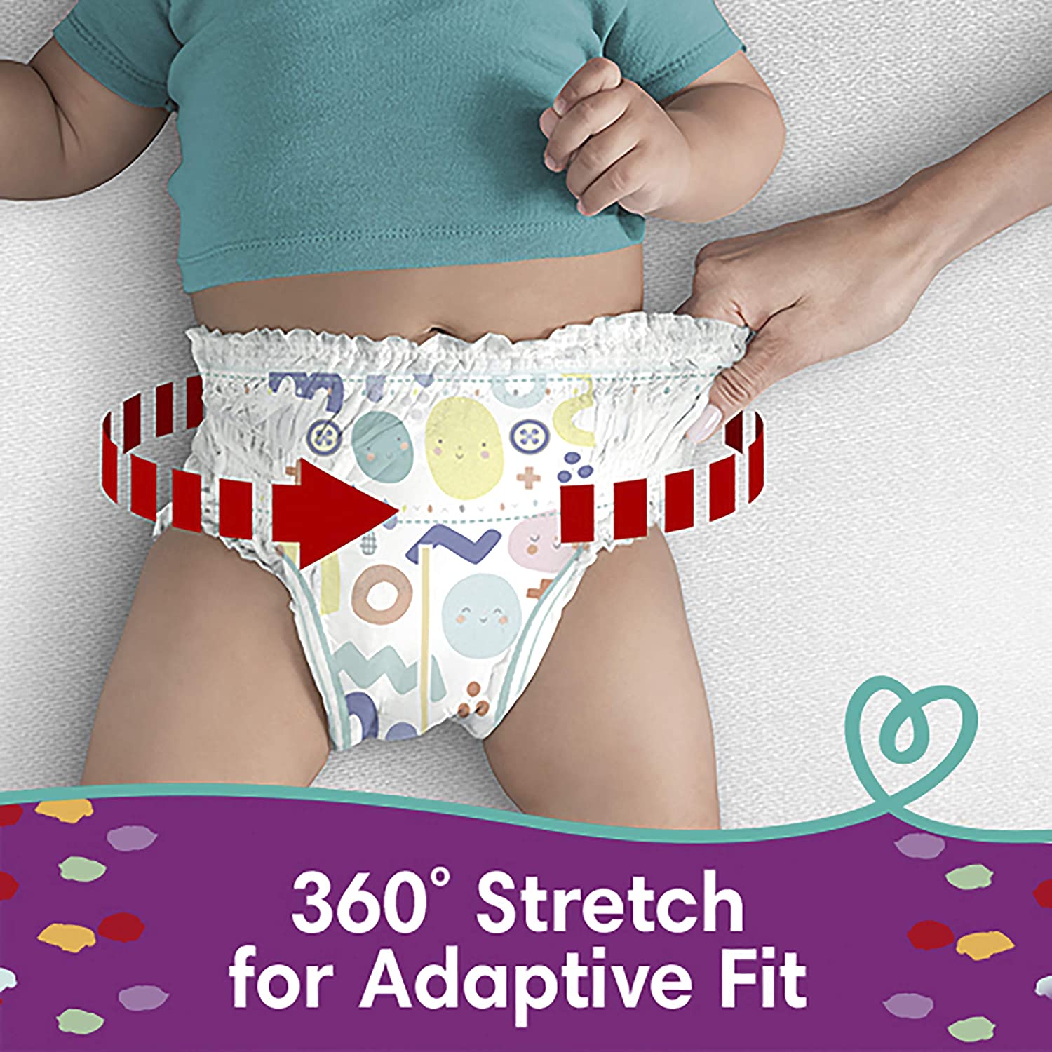 Diapers Size 5, 128 Count - Pampers Pull On Cruisers 360° Fit Disposable Baby Diapers with Stretchy Waistband, (Packaging & Prints May Vary) - Image 4